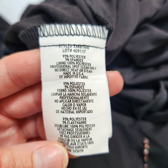 Xscape Formal Black Jumpsuit Gold Beaded Gown Mother of the Bride Women's 18W - Picture 9 of 11